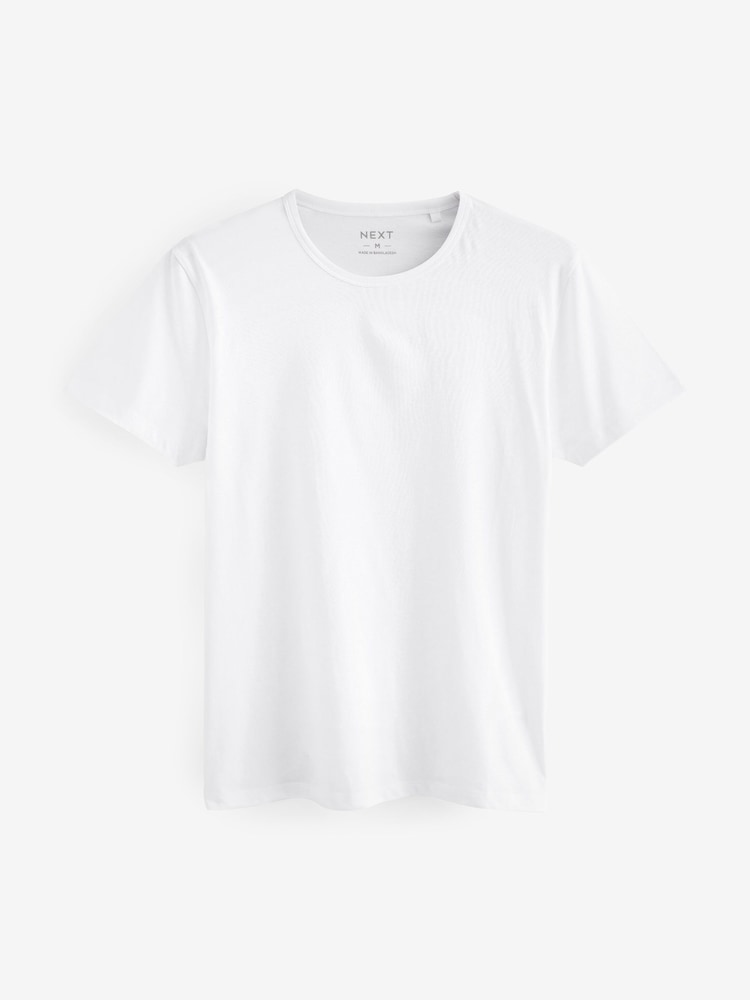 White Regular Fit 100% Cotton Layering T-Shirt - Image 2 of 2