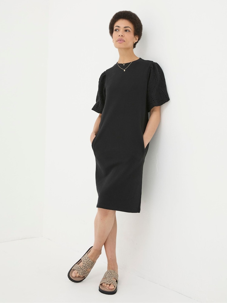 FatFace Black Enya Jersey Dress - Image 1 of 5