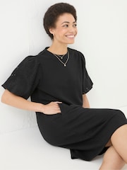 FatFace Black Enya Jersey Dress - Image 4 of 5