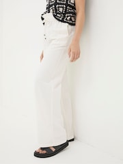 FatFace White Iva Wide Leg Trousers - Image 3 of 5