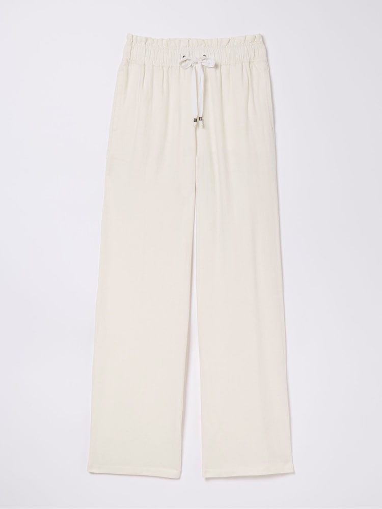 FatFace White Iva Wide Leg Trousers - Image 5 of 5