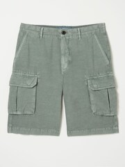 FatFace Green Cotton Linen Cargo Shorts - Image 5 of 5