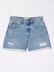 FatFace Blue Holywell Denim Cut Off Shorts - Image 5 of 5