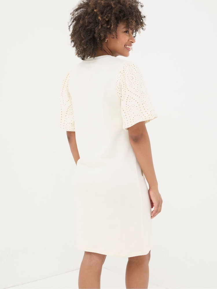 FatFace White Enya Jersey Dress - Image 2 of 5 FatFace White Enya Jersey Dress - Image 2 of 5