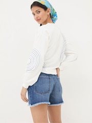 FatFace Blue Holywell Denim Cut Off Shorts - Image 2 of 4