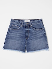 FatFace Blue Holywell Denim Cut Off Shorts - Image 4 of 4
