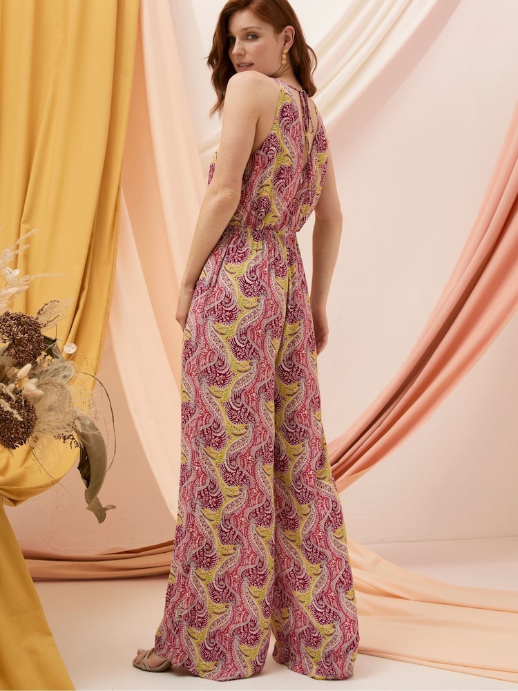FatFace Orange Tura Paisley Jumpsuit - Image 2 of 6 FatFace Orange Tura Paisley Jumpsuit - Image 2 of 6