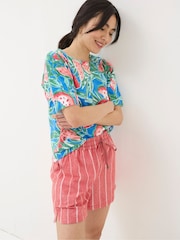 FatFace Blue Watermelons Printed Knit T-Shirt - Image 3 of 4