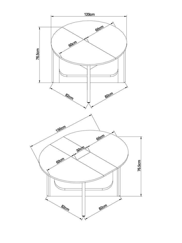 Natural Arches 4 to 6 Seater Round Extending Dining Table - Image 4 of 4