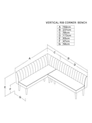 Plush Chenille Moss Green Rowe Corner Bench - Image 4 of 8