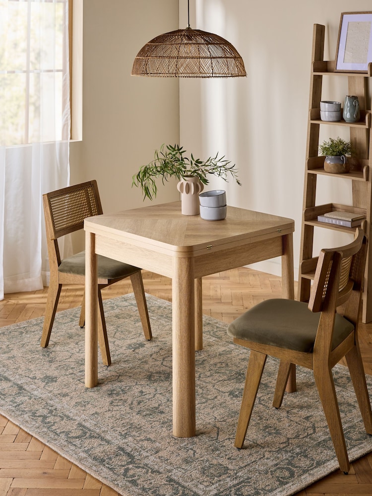 Mid Natural Owen 4 to 6 Seater Extending Dining Table - Image 1 of 9