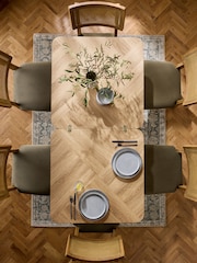 Mid Natural Owen 4 to 6 Seater Extending Dining Table - Image 3 of 9