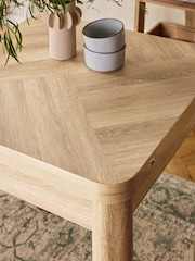 Mid Natural Owen 4 to 6 Seater Extending Dining Table - Image 8 of 9