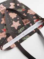 Grey Gingerbread Reuseable 100% Cotton Bag For Life - Image 3 of 5