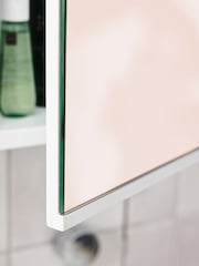 White Mirrored Storage Double Wall Cabinet - Image 3 of 9