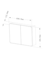 White Mirrored Storage Double Wall Cabinet - Image 4 of 9