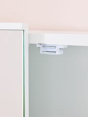 White Mirrored Storage Double Wall Cabinet - Image 5 of 9