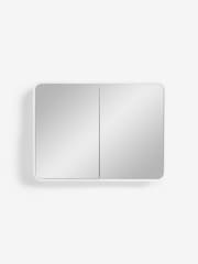 White Mirrored Storage Double Wall Cabinet - Image 6 of 9