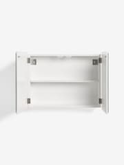 White Mirrored Storage Double Wall Cabinet - Image 7 of 9