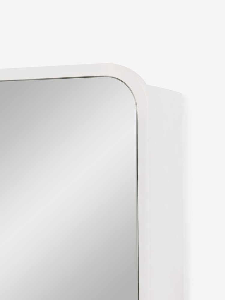 White Mirrored Storage Double Wall Cabinet - Image 9 of 9