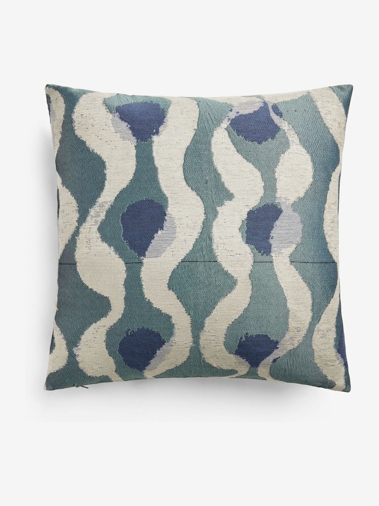 Blue 50 x 50cm Abstract Wiggle Cushion - Image 3 of 5