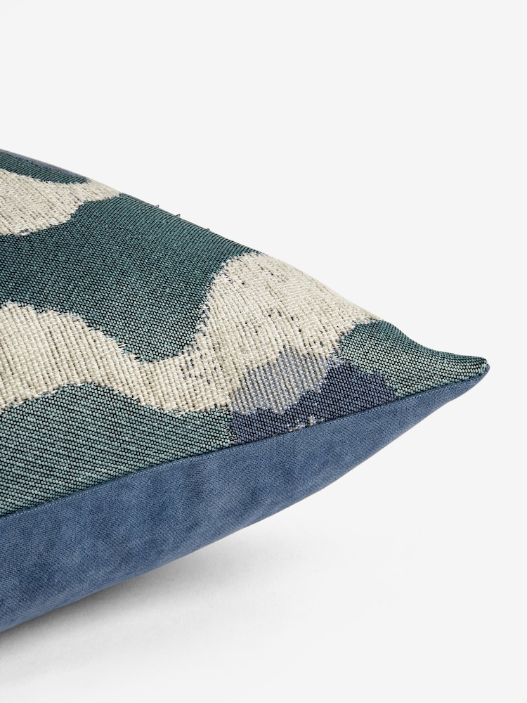 Blue 50 x 50cm Abstract Wiggle Cushion - Image 4 of 5