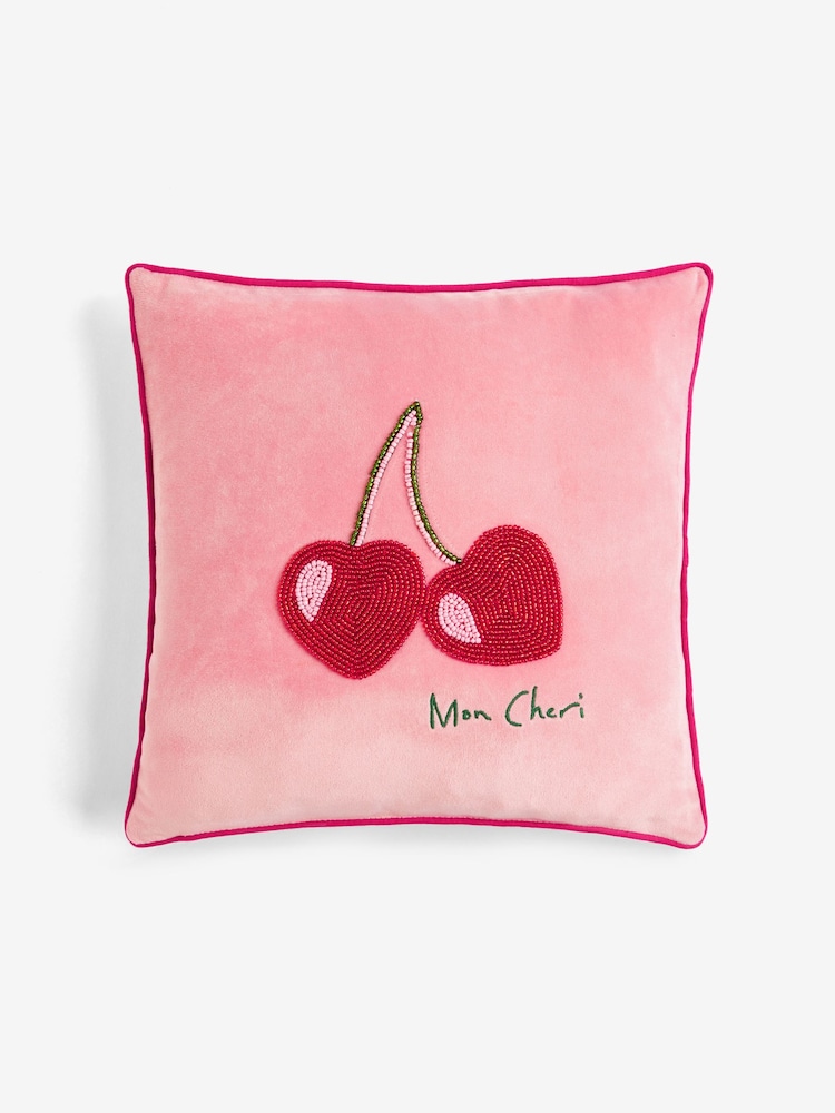 Coussin Saint-Valentin cerise cœur - Image 4 of 6