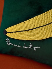 Подушка из бархата с декором «Bananas About You» - Изображение 2 из 5