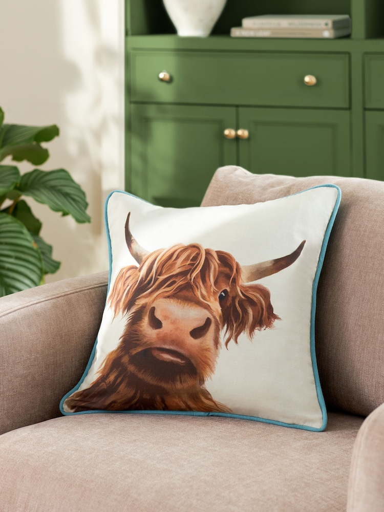 وسادة كرسي Selfie بتصميم Hamish the Highland Cow - صورة 1 من 5 وسادة كرسي Selfie بتصميم Hamish the Highland Cow - صورة 1 من 5