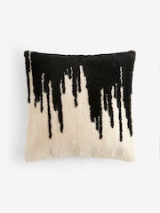 Black/White Berber Zig Cushion - Image 4 of 6