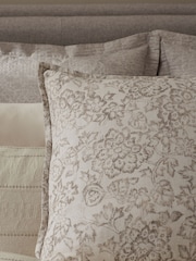 Natural N. Premium Floral Woodblock Cushion - Image 3 of 8