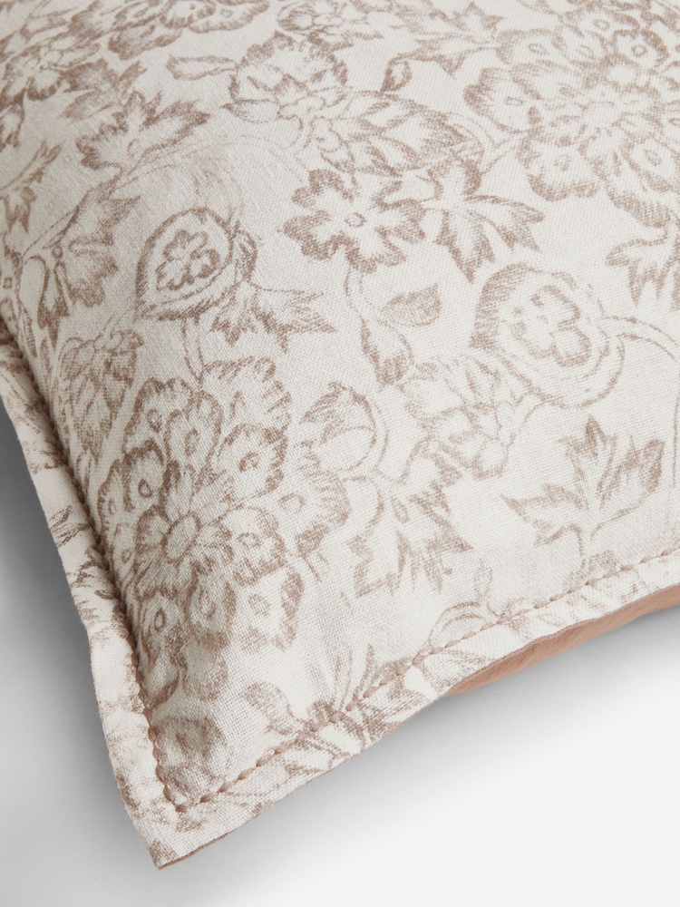 Natural N. Premium Floral Woodblock Cushion - Image 8 of 8