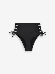 Черный - Nike Swim Green Lace Up Bikini - Изображение 3 из 3