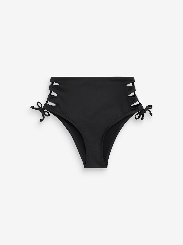 Черный - Nike Swim Green Lace Up Bikini - Изображение 3 из 3