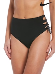 Nike Black Nike Swim Green Lace Up Bikini - Image 4 of 4