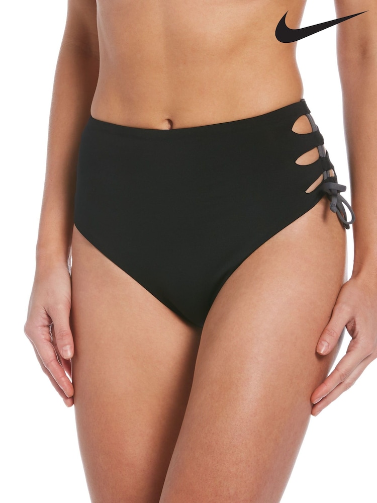 Nike Black Nike Swim Green Lace Up Bikini - Image 4 of 4