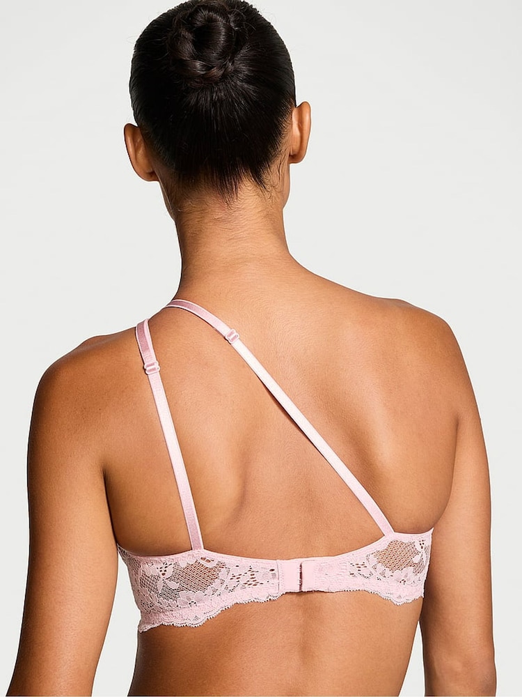 Victoria's Secret Chalk Rose Pink One Shoulder Monowire Twinkle Shine Strap Bra - Image 2 of 4 Victoria's Secret Chalk Rose Pink One Shoulder Monowire Twinkle Shine Strap Bra - Image 2 of 4