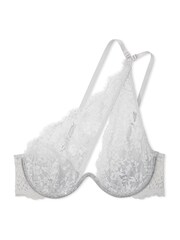 Victoria's Secret Silver Pearl Grey One Shoulder Monowire Twinkle Shine Strap Bra - Image 3 of 3