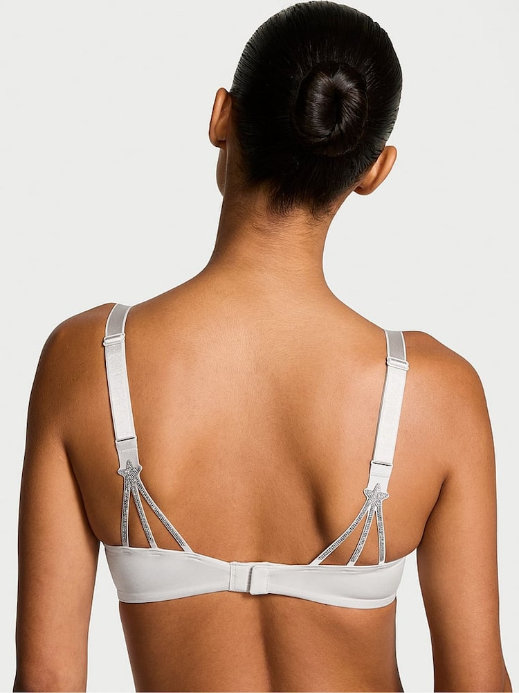 Victoria's Secret Delfin Grey Bombshell Add 2 Cups Star Shine Push Up Bra - Image 2 of 3