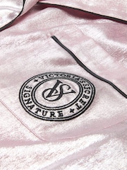 Victoria's Secret Pretty Blossom Fiona Foil Pink Satin Short Pyjama Set - Image 4 of 4