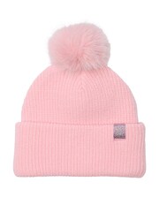 Victoria's Secret Pretty Blossom Pink Bling Patch Pom Beanie - Image 2 of 3