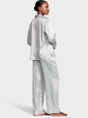 Victoria's Secret Silver Pearl Grey Star Dew Drop Long Pyjama Set - Image 2 of 4
