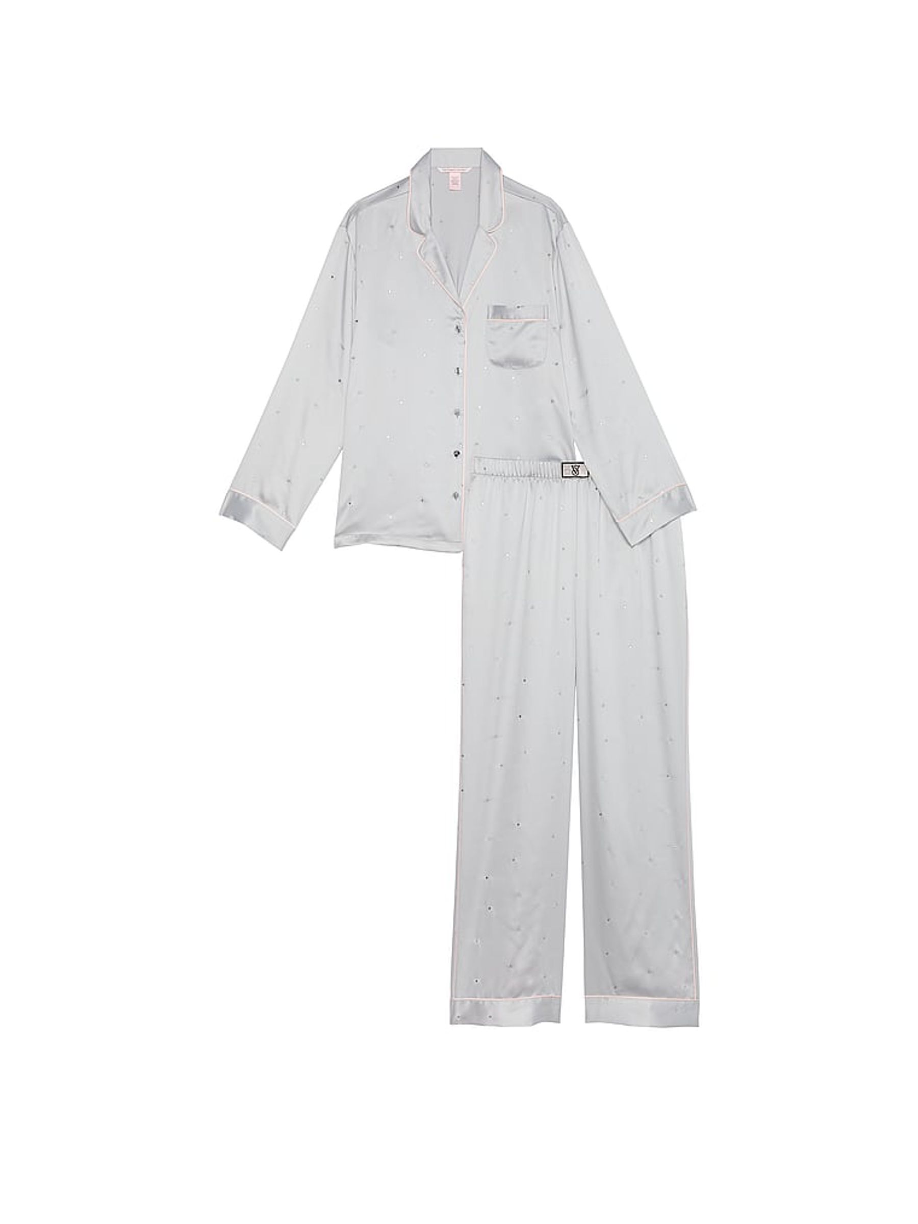 Buy Victoria's Secret Silver Pearl Grey Star Dew Drop Long Pyjama