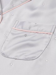 Victoria's Secret Silver Pearl Grey Star Dew Drop Long Pyjama Set - Image 4 of 4