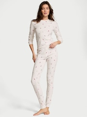 Victoria's Secret Coconut White Skiers Thermal Long Pyjama Set - Image 1 of 1