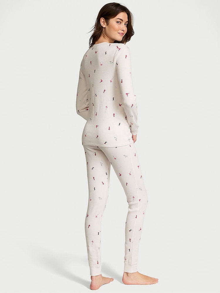 Victoria's Secret Coconut White Skiers Thermal Long Pyjama Set - Image 2 of 4 Victoria's Secret Coconut White Skiers Thermal Long Pyjama Set - Image 2 of 4