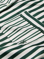Victoria's Secret Botanical Green Iconic Stripe Satin Long Pyjama Set - Image 4 of 4