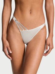 Victoria's Secret Delfin Grey Brazilian Star Shine Knickers - Image 1 of 4