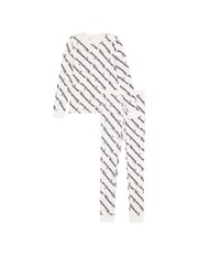 Victoria's Secret Coconut White Ribbon Script Thermal Long Pyjama Set - Image 3 of 3
