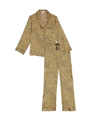 Victoria's Secret New Glam Leo Satin Long Pyjama Set - Image 3 of 4